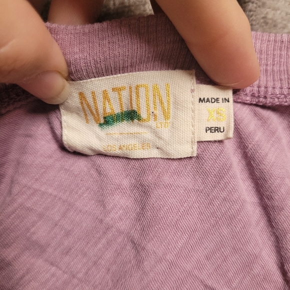 Nation Ltd One-Shoulder Purple Top - Picture 3 of 5